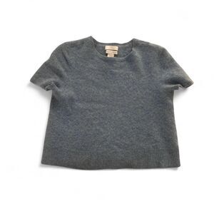 Cashmere Light Blue Short Sleeve Sweater